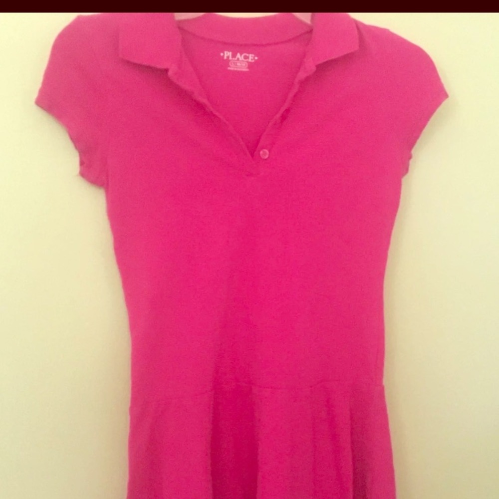 Girls Pink School Uniform Polo Dress size 10/12